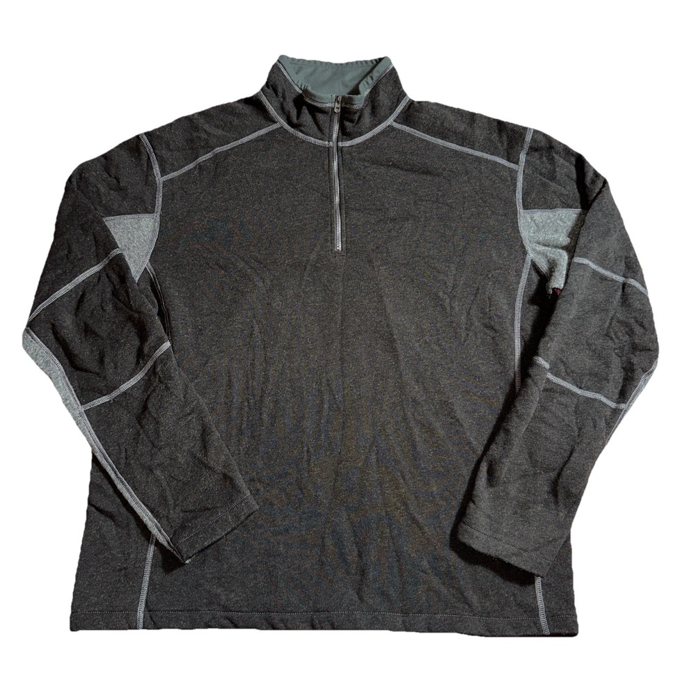 Kuhl Quarter 1/4 Zip Fleece Pullover Black Men's XXL Outdoor Hiking Camping